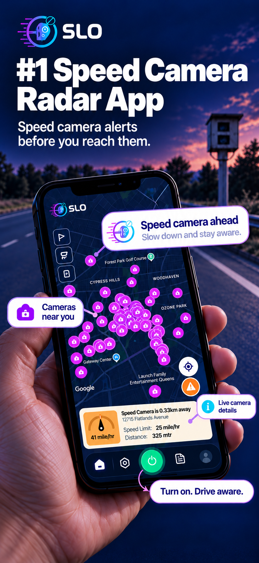 SLO nationwide speed camera radar and camera details