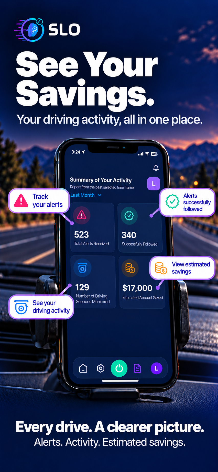 Savings dashboard: See the bigger picture.